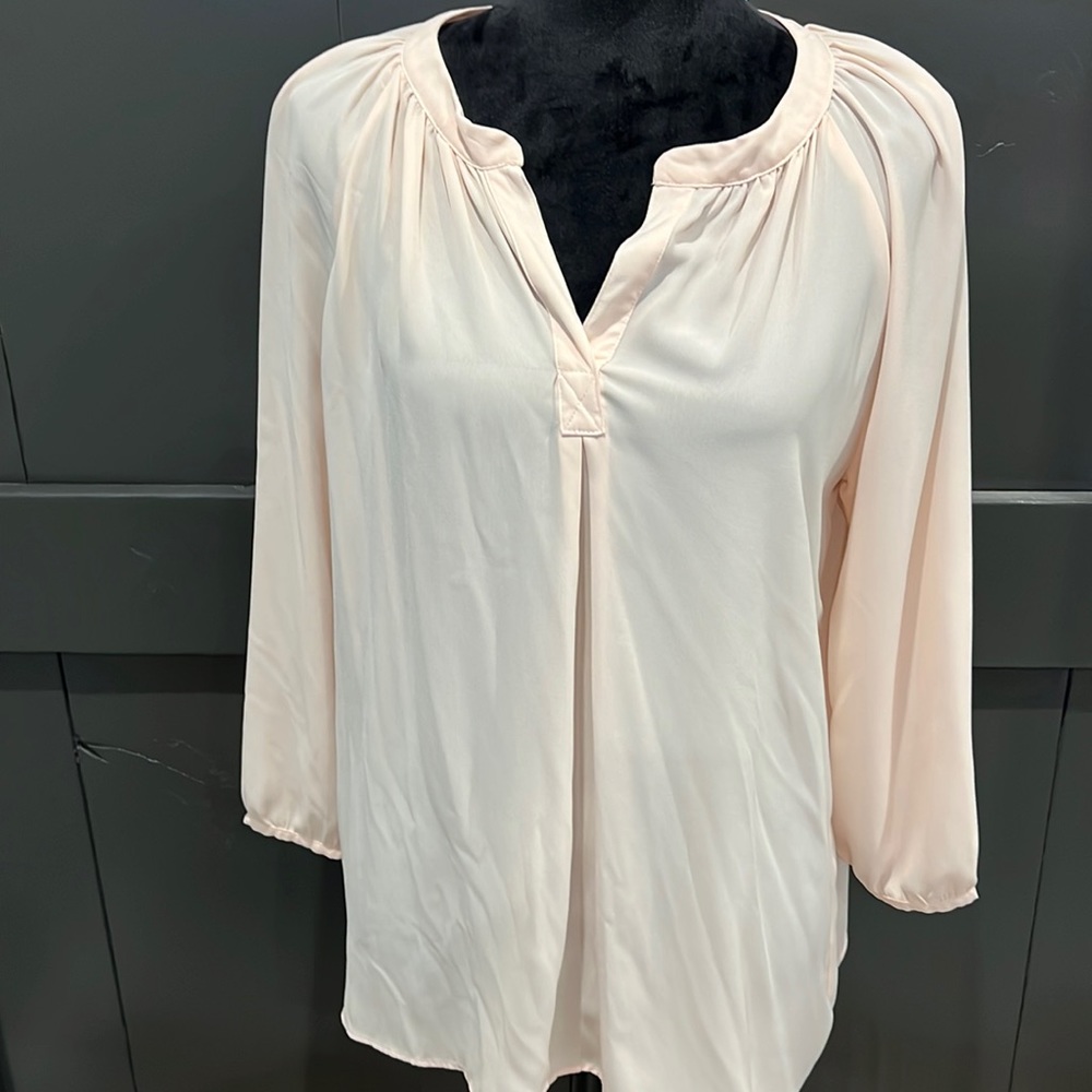 Women’s peasant blouse in pink blush size L